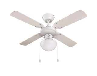Ventilador techo blanco con luz