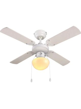Ventilador techo blanco con luz