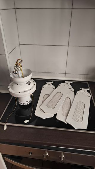 Ventilador techo blanco con luz