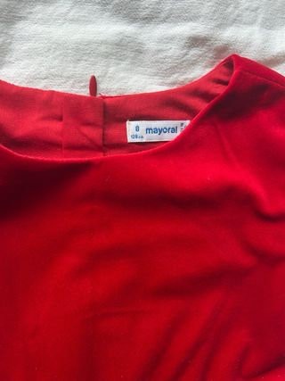 Vestito bambina rosso a quadri