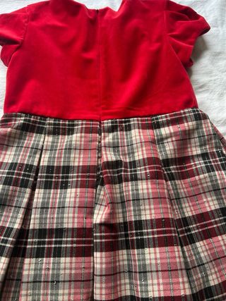 Vestito bambina rosso a quadri