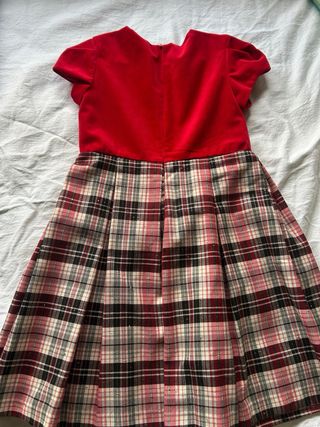 Vestito bambina rosso a quadri