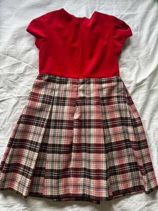 Vestito bambina rosso a quadri