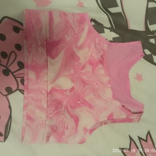 Top niña rosa y blanco