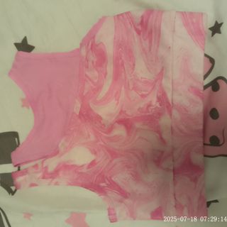 Top niña rosa y blanco