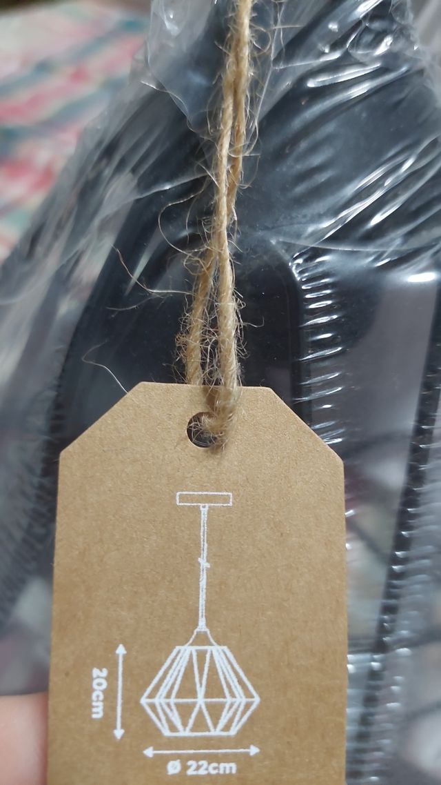 3 Lámparas colgantes metal negro