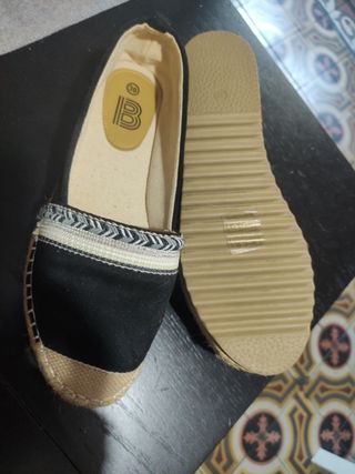 Alpargatas mujer negras - talla 39