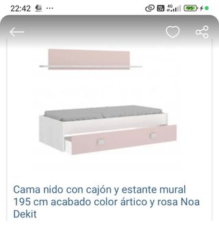 Cama nido con almacenaje