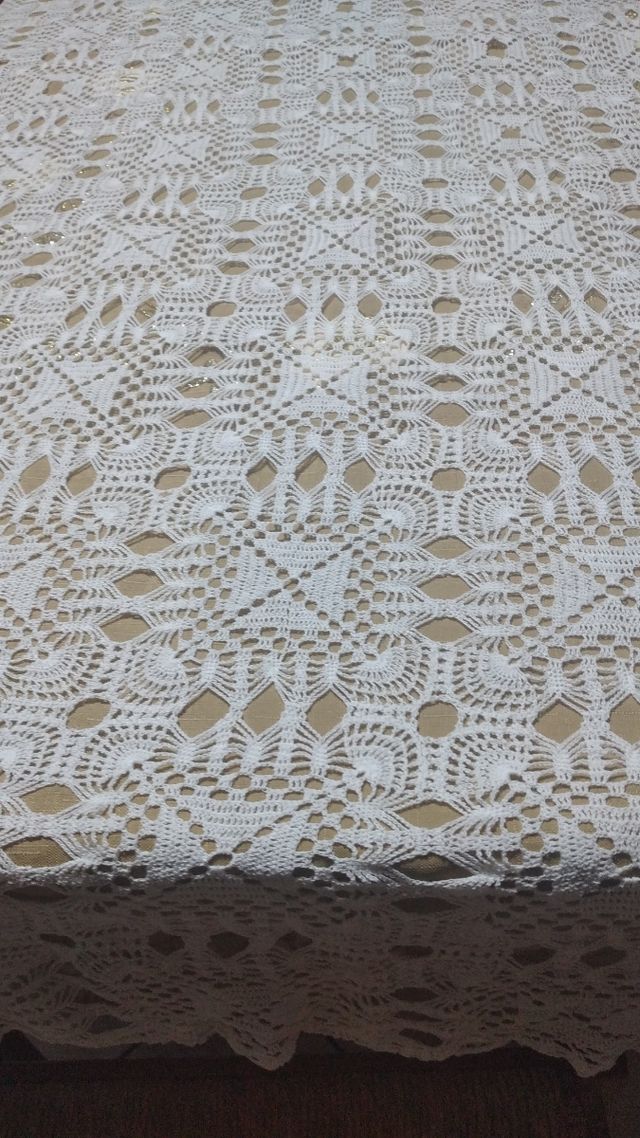 Tovaglia pizzo bianco vintage
