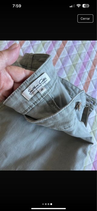 Bermuda Southern Cotton verde salvia. tTalla 48