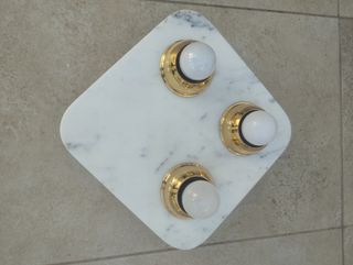 Lampada vintage 3 luci marmo