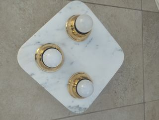 Lampada vintage 3 luci marmo