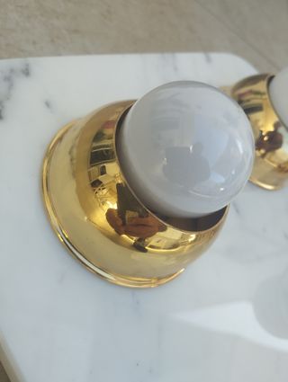 Lampada vintage 3 luci marmo