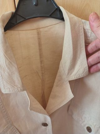 Camicia lino beige