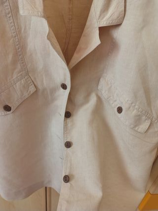 Camicia lino beige
