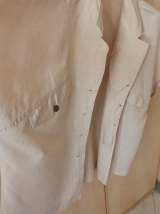 Camicia lino beige