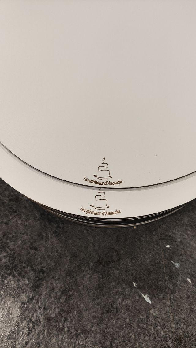 Base para tartas redonda con logotipo-D20cm-10 un