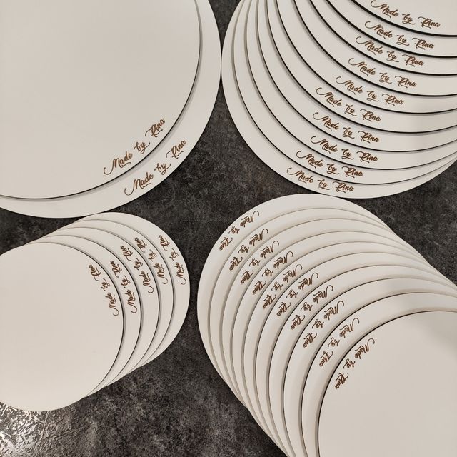 Base para tartas redonda con logotipo-D20cm-10 un