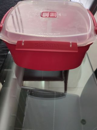 Snips-Contenitore vapore microonde rosso