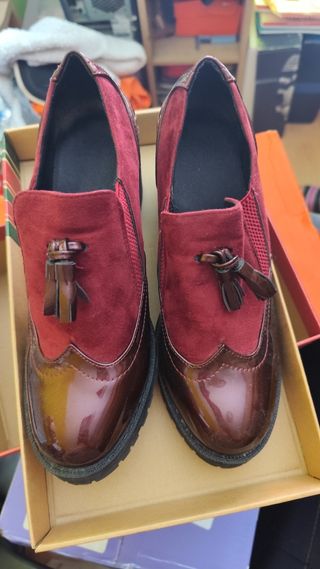 Zapato tacón mujer rojo