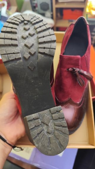 Zapato tacón mujer rojo