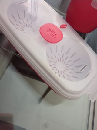 Cuociuova 2pz vapore microonde rosso