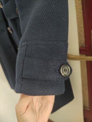 Abrigo MANGO azul marino tipo casaca soldado