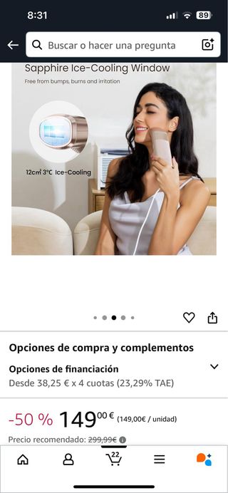 Depiladora Láser SALLOOT Trinity