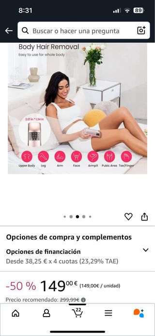 Depiladora Láser SALLOOT Trinity