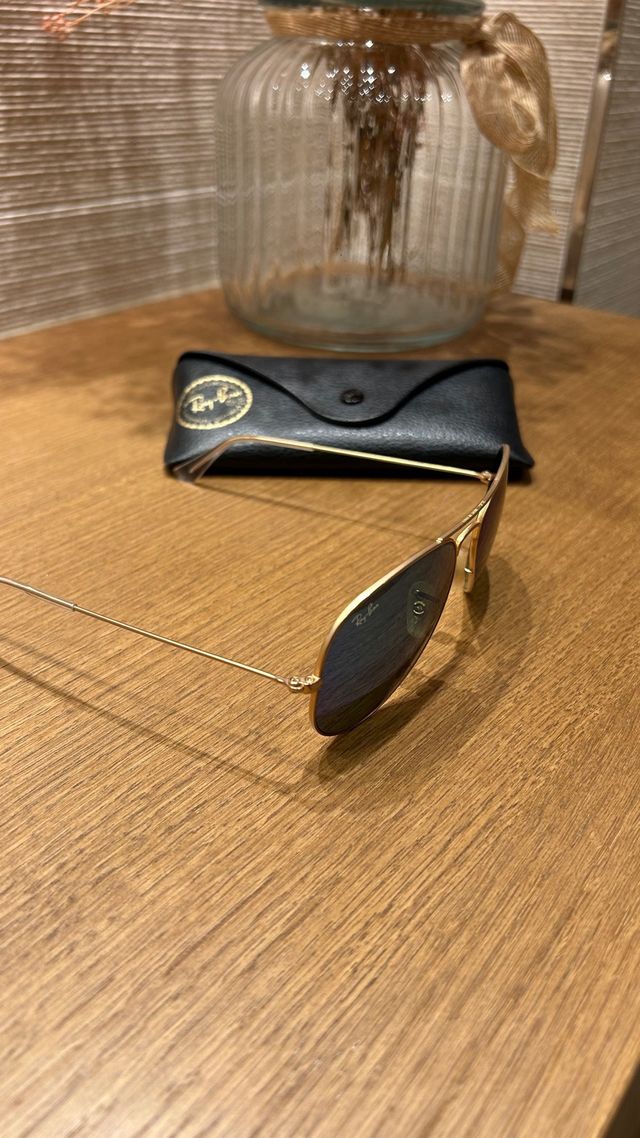 Rayban Aviator: Azul & Dorado