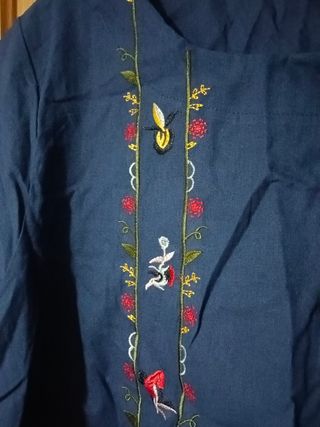 Camisa bordada azul dayou 2XL