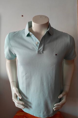 Polo Tommy Hilfiger XL verde agua