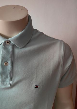 Polo Tommy Hilfiger XL verde agua