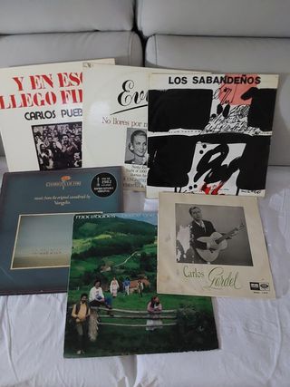 10 LPs Variados: Pop, Tango cantautores + 1 regalo