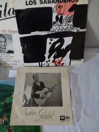 10 LPs Variados: Pop, Tango cantautores + 1 regalo