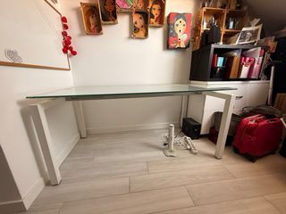 escritorio cristal blanco - Moderna