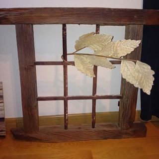 Ventana antigua madera maciza 
