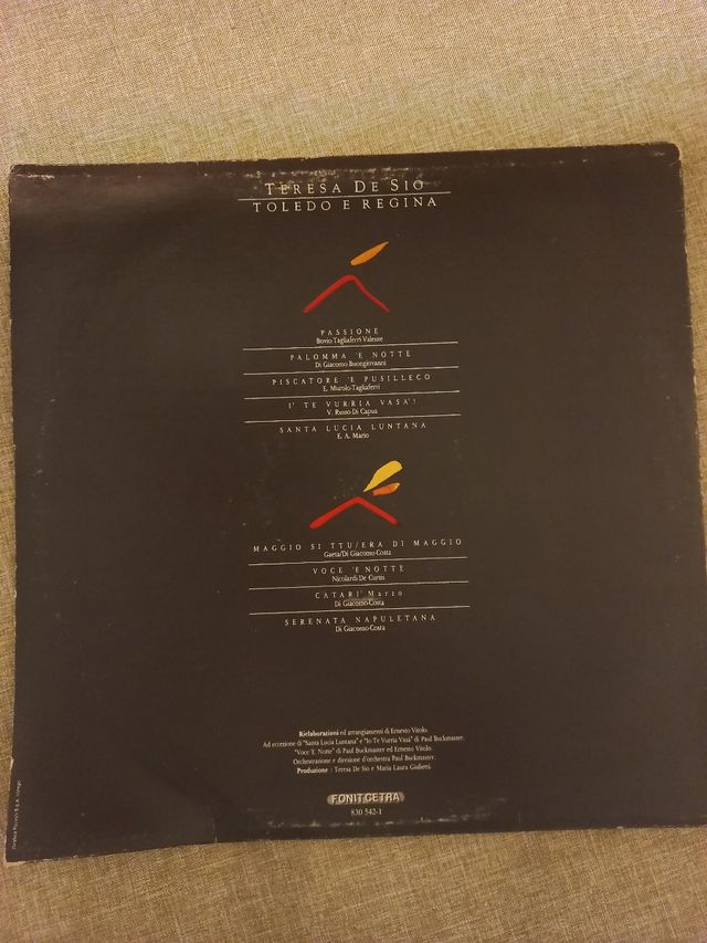 LP Teresa De Sio - Toledo e Regina