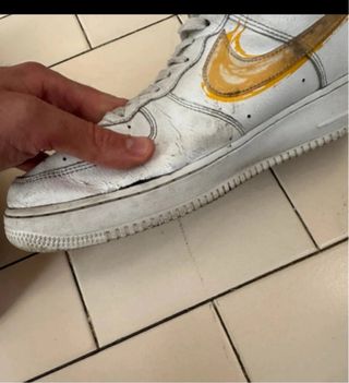 Nike Air Force 1 bianche e oro