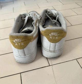 Nike Air Force 1 bianche e oro