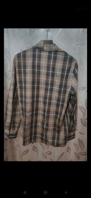 Camisa cuadros Dixie beige-marrón