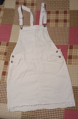 Peto vaquero blanco XL - NUEVO