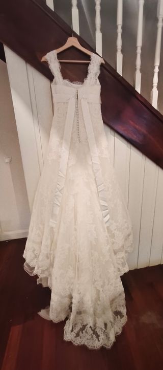 Vestido novia encaje blanco