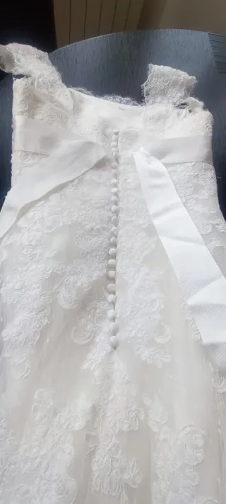 Vestido novia encaje blanco