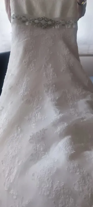 Vestido novia encaje blanco