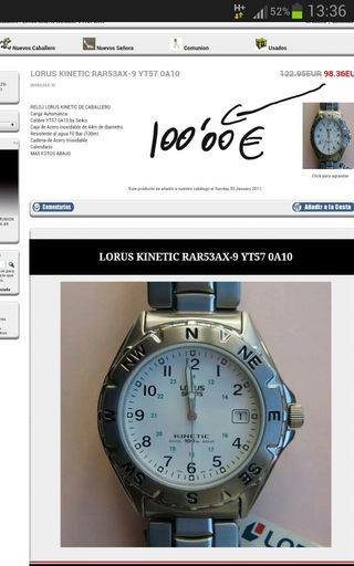 Reloj Lorus Kinetic RAR53AX-9