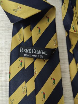 Corbata René Chagal | Azul y Amarilla de seda