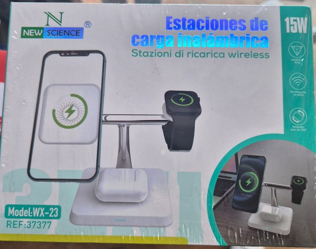 Estación Carga Inalámbrica 15W New Science