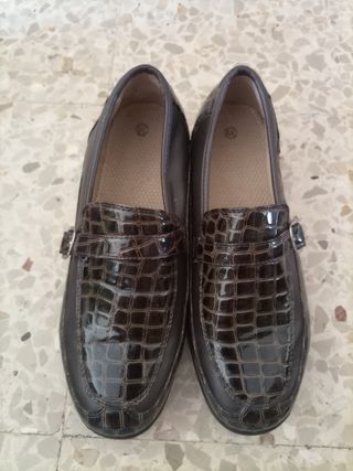 Zapatos piel cómodos mujer marrones