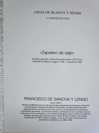Lámina Francisco de Sancha: Zapatero de viejo